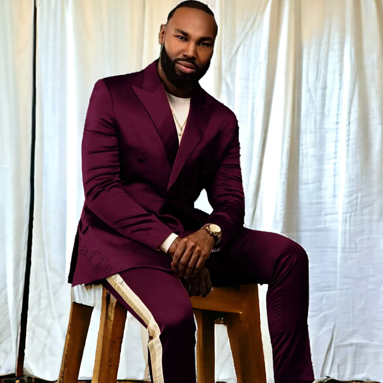 Ronnie Vol 1. Luxury DesignDouble Breasted SlimFit 2pc Suit