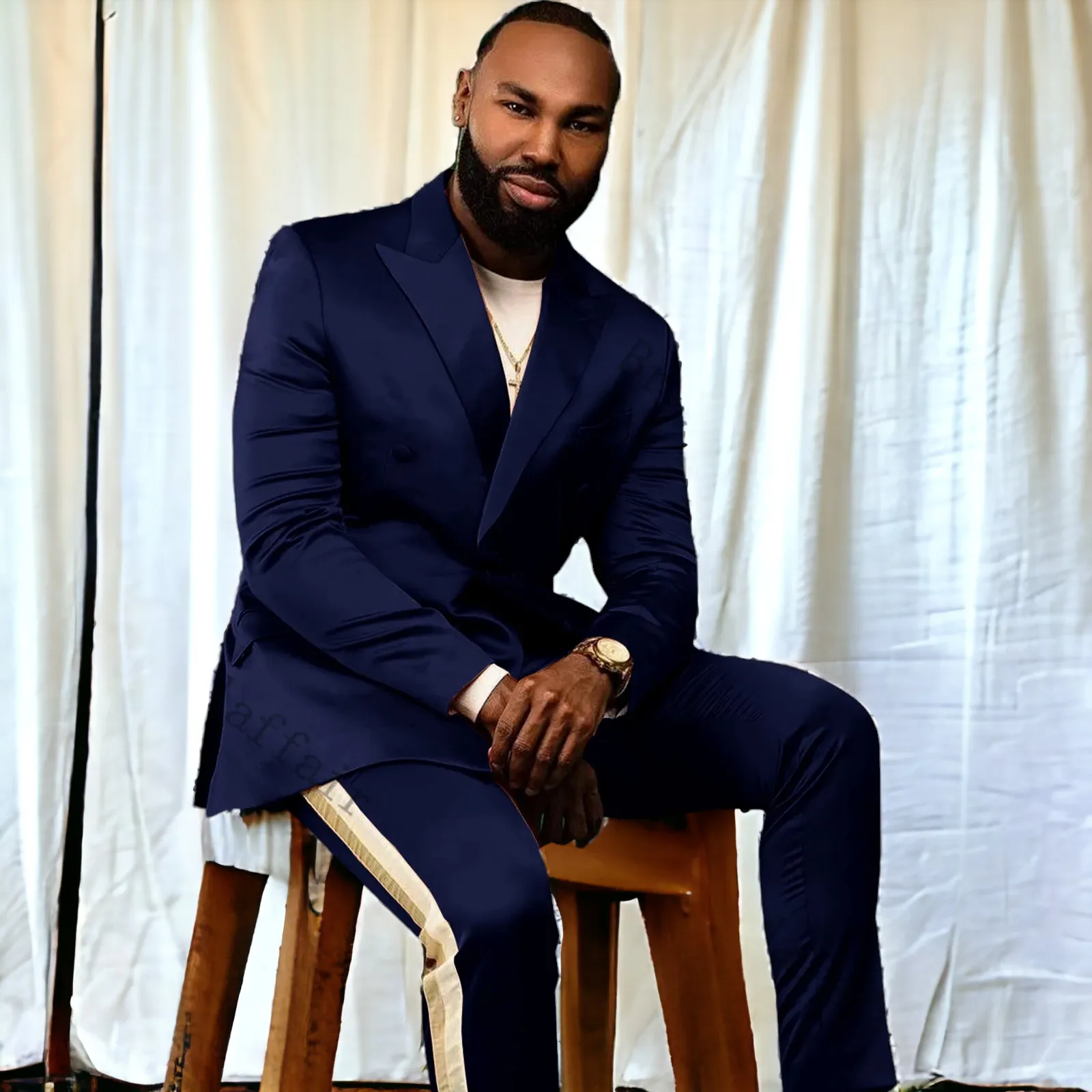 Ronnie Vol 1. Luxury DesignDouble Breasted SlimFit 2pc Suit