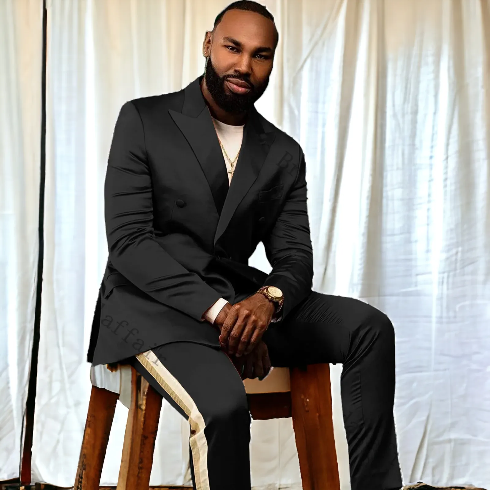 Ronnie Vol 1. Luxury DesignDouble Breasted SlimFit 2pc Suit