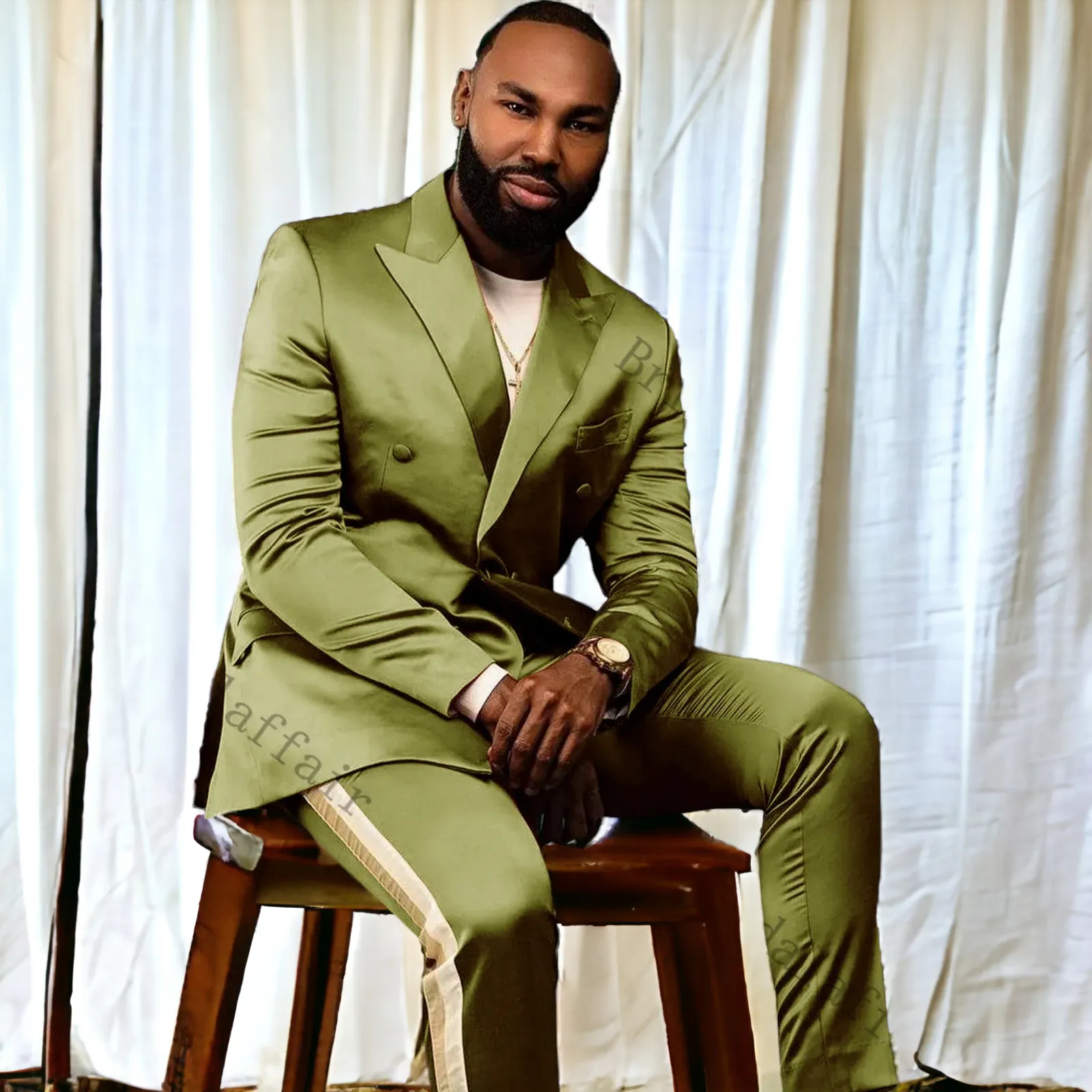 Ronnie Vol 1. Luxury DesignDouble Breasted SlimFit 2pc Suit