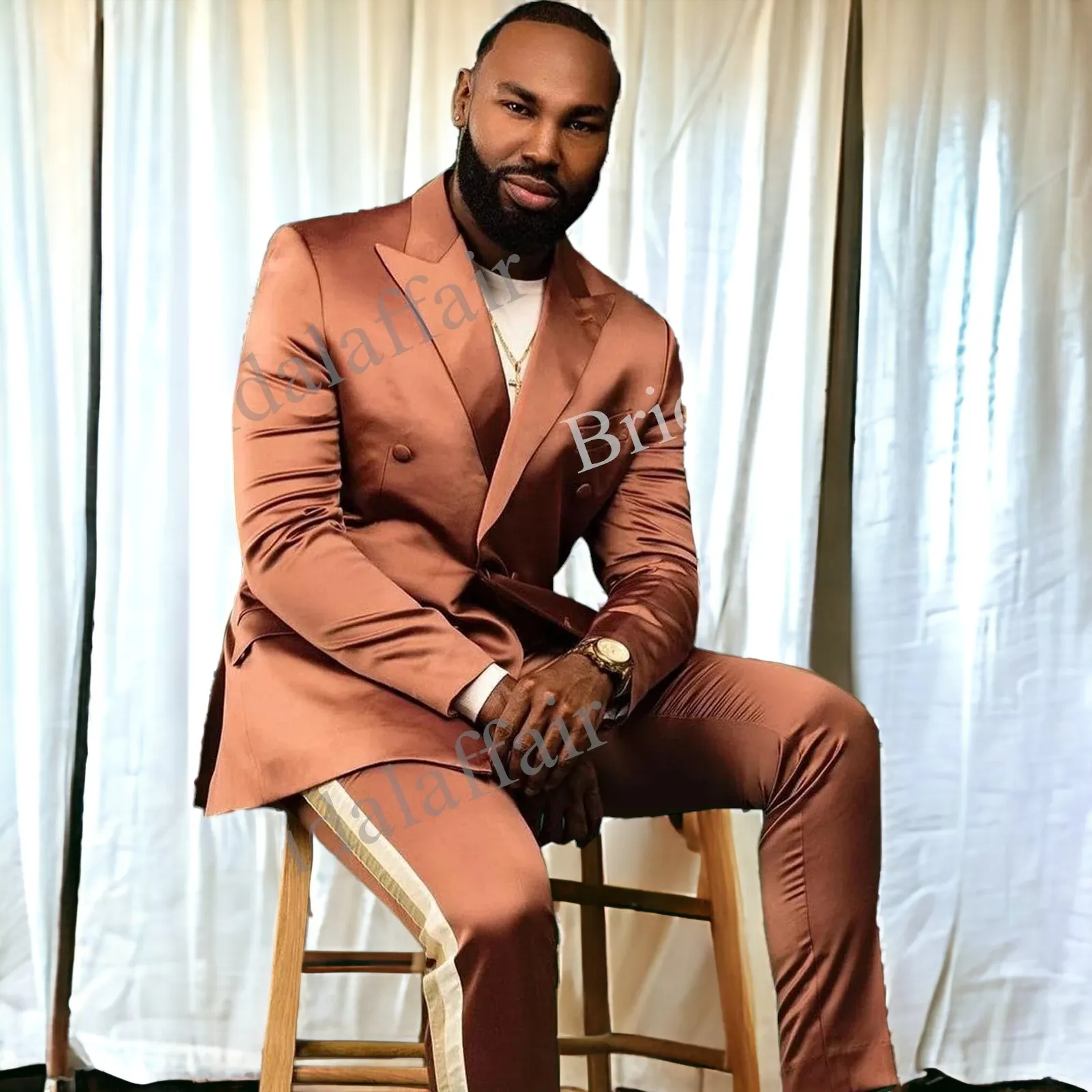 Ronnie Vol 1. Luxury DesignDouble Breasted SlimFit 2pc Suit