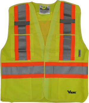 Safety Vest - Viking® 5pt. Tear Away Safety Vest, 6135