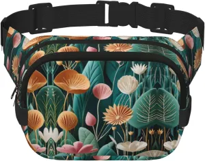 Secret Garden Print Crossbody Waist Bag, Adjustable Everywhere Fanny Packs for Men&Women/Traveling/Outdoors/Hiking