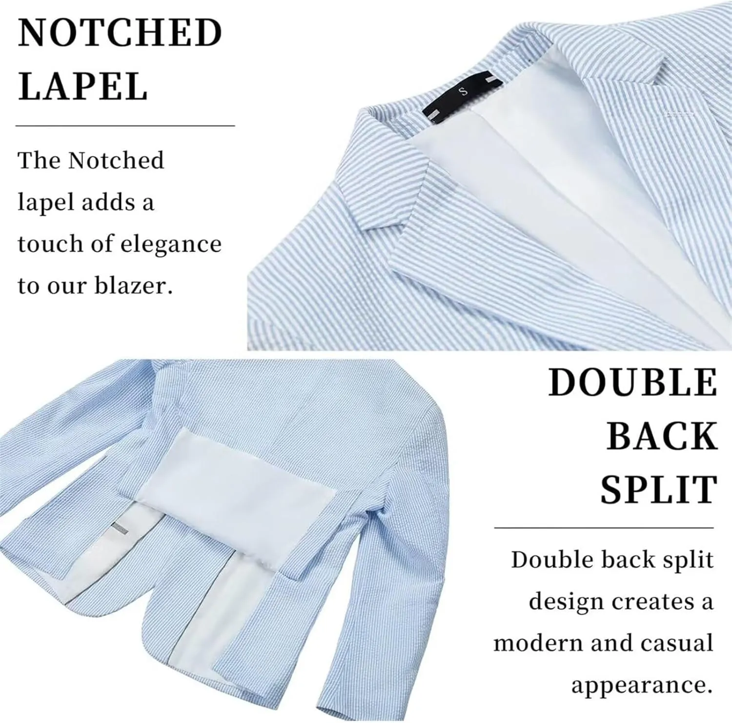 Seersucker Mens Suit Jackets Slim Fit Summer Blazer Casual Sports Coat Stripe Suits Jacket Wedding Prom Tuxedo Blazers
