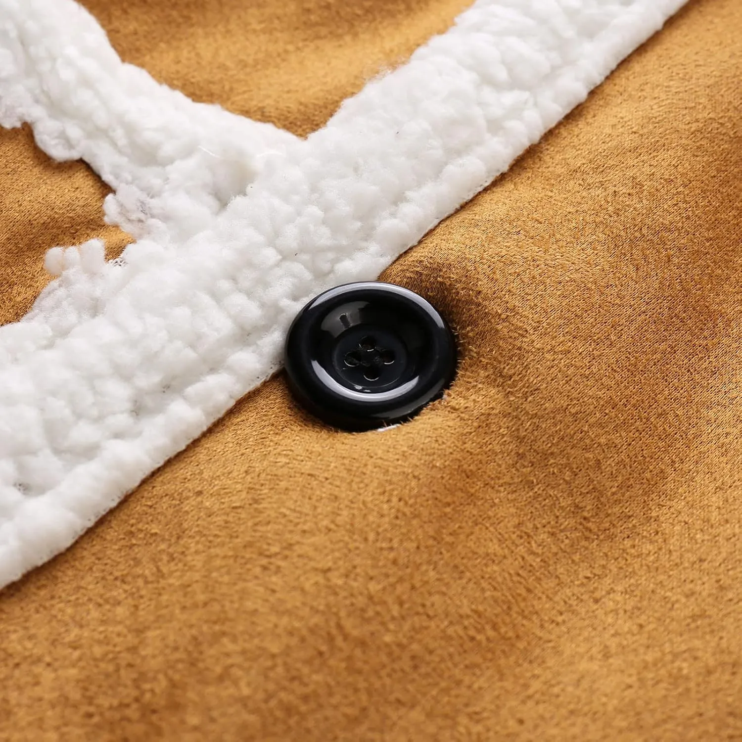 Sherpa Lined Jacket Men Fleece Coat Fur Collar Long Trench Coats Single Breasted Coat Warm Winter Overcoat