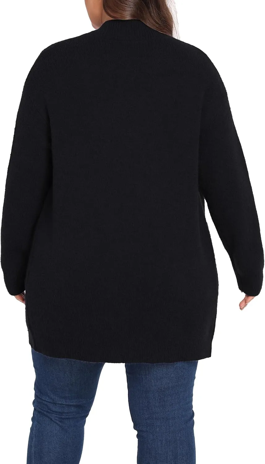 Shiaili Warm Plus Size Sweater Coats Soft Stretched Cardigan for Women