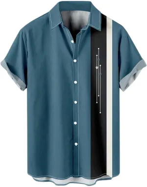 Short Sleeve Button Up Shirts for Men Hawaiian Down Shirt Loose Beach Shirts Men's Funky Beach Tropical Party Shirts