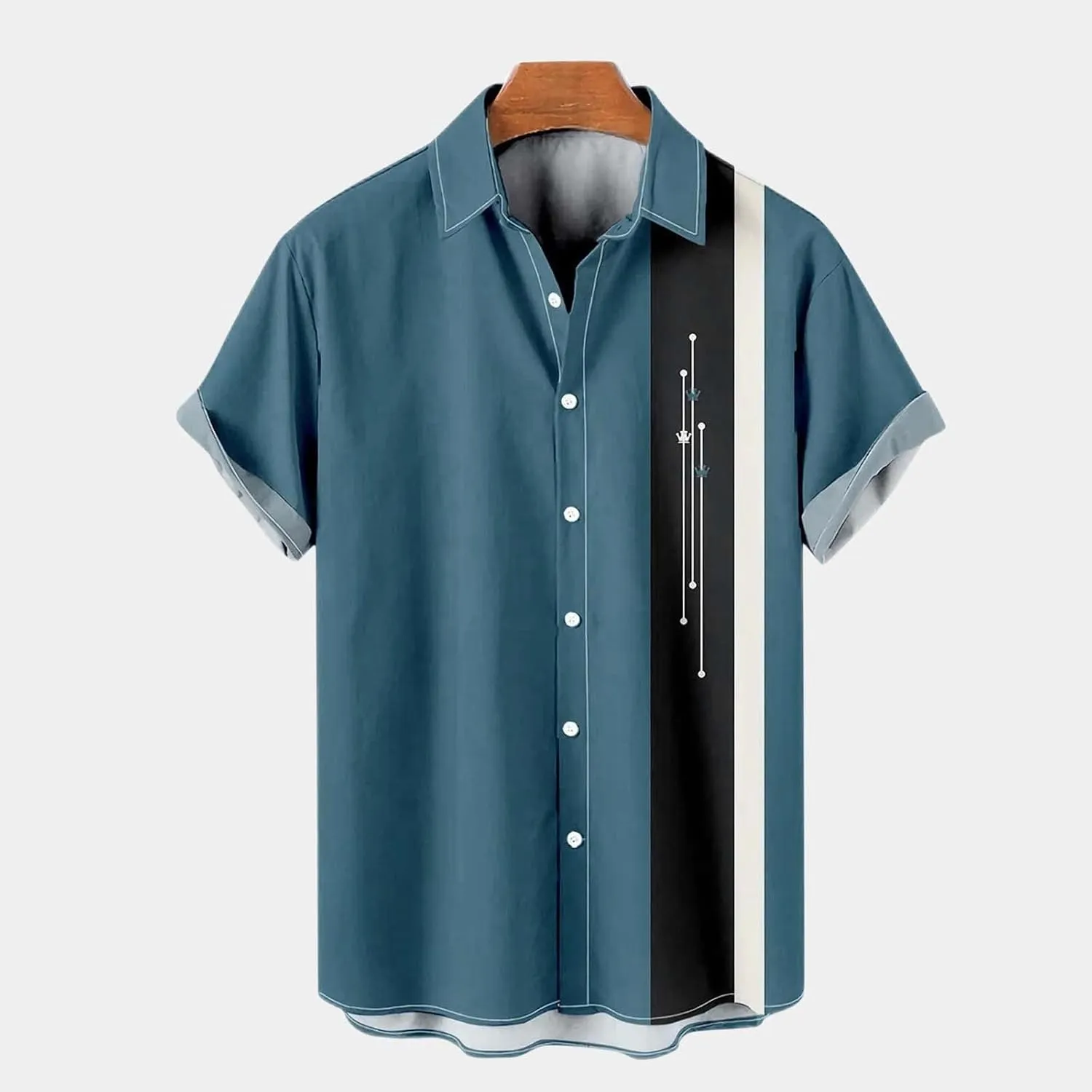 Short Sleeve Button Up Shirts for Men Hawaiian Down Shirt Loose Beach Shirts Men's Funky Beach Tropical Party Shirts