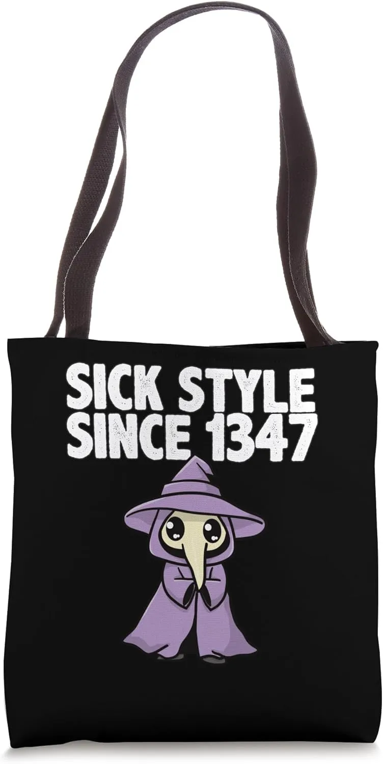 Sick Style Since 1347 Kawaii Plague Doctor Tote Bag
