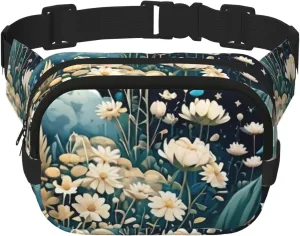 Silent Dreams Print Crossbody Waist Bag, Adjustable Everywhere Fanny Packs for Men&Women/Traveling/Outdoors/Hiking