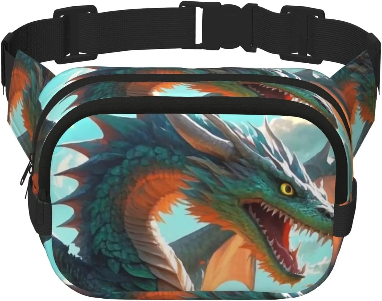 Silent Rise Print Crossbody Waist Bag, Adjustable Everywhere Fanny Packs for Men&Women/Traveling/Outdoors/Hiking