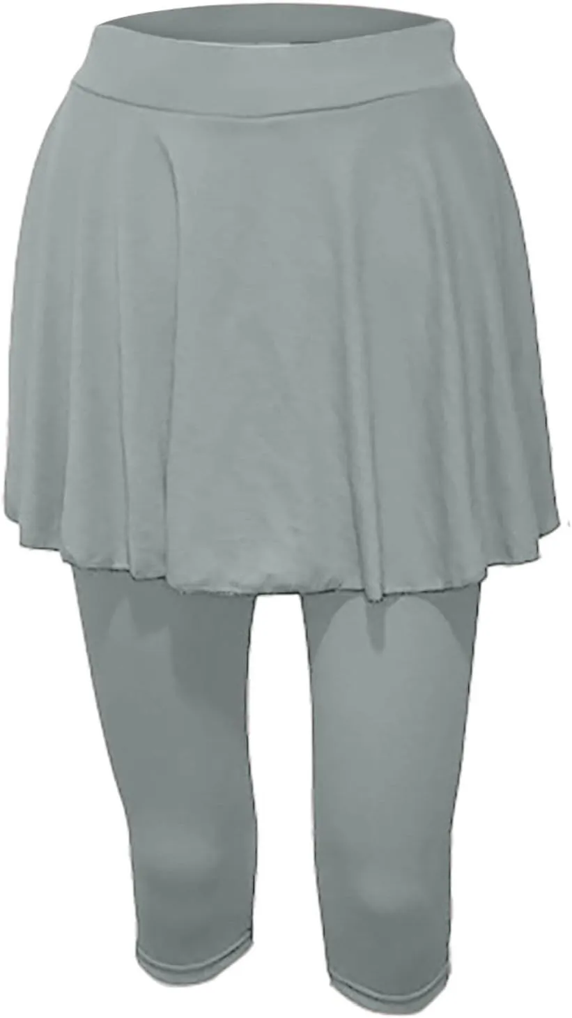 Skirted Leggings for Women 2025 Tennis Skorts Gym Tennis Yoga Legging with Skirts Summer Clothing