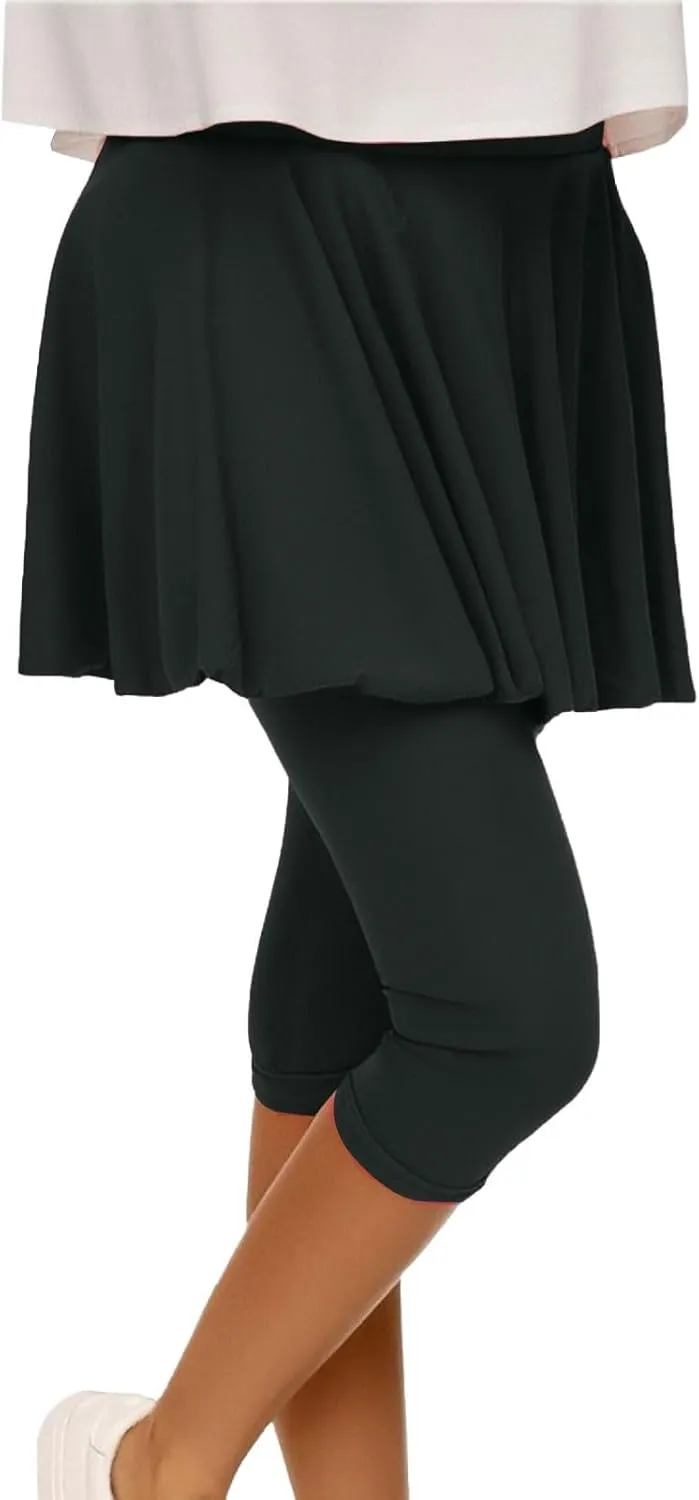 Skirted Leggings for Women 2025 Tennis Skorts Gym Tennis Yoga Legging with Skirts Summer Clothing