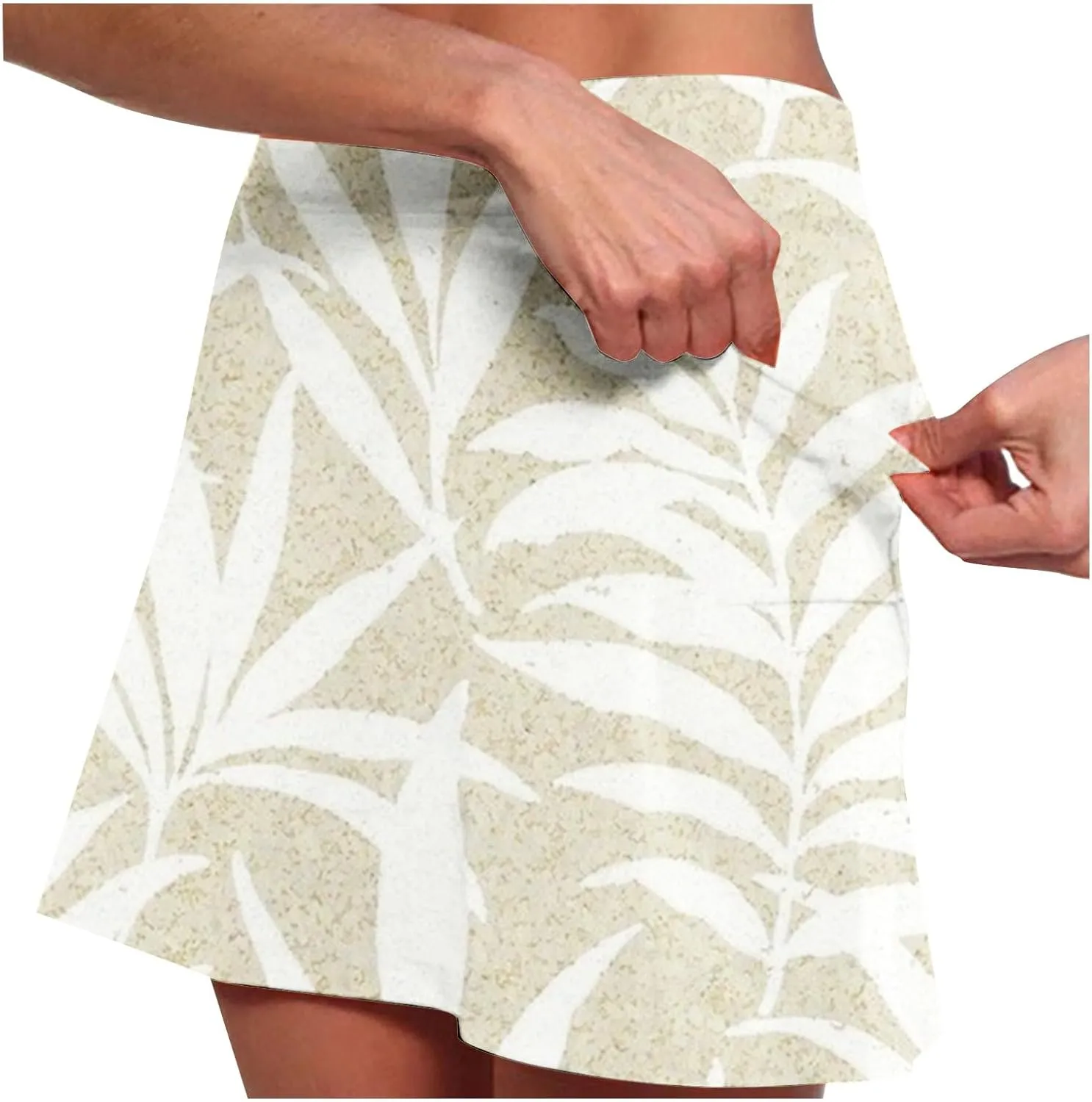 Skorts for Women Summer Tennis Elastic High Waisted Floral Printed Gym Skirts Comfort Trendy Lightweight Running Shorts