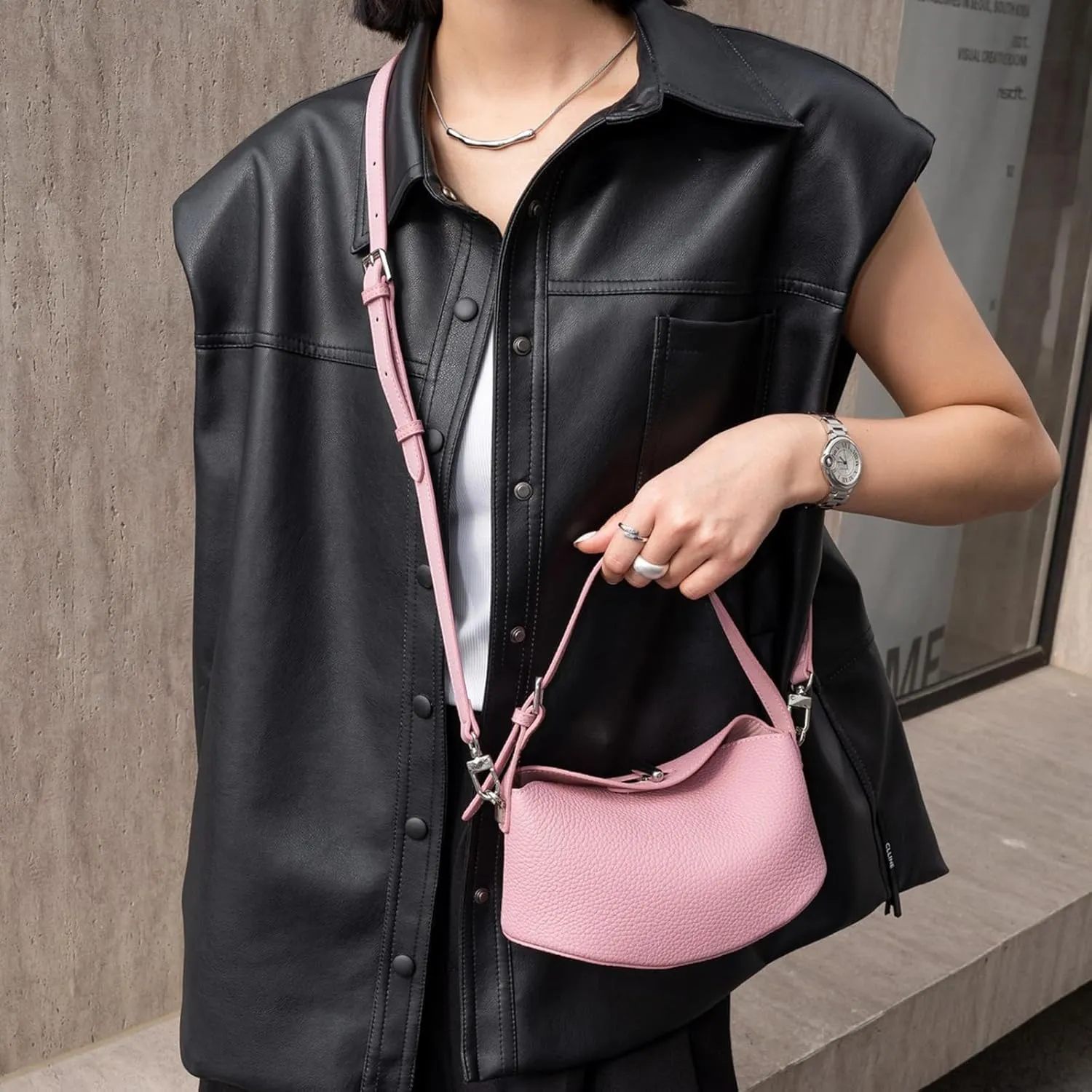 Soft Vegan Leather Hobo Bag,Small Crossbody Purses with Detachable Strap,cowhide handbag.purse