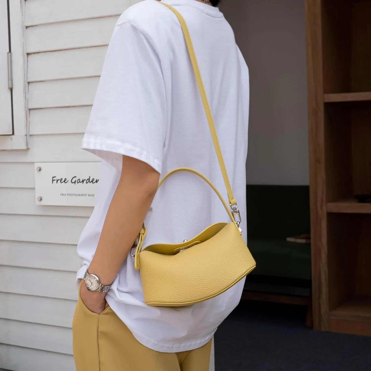 Soft Vegan Leather Hobo Bag,Small Crossbody Purses with Detachable Strap,cowhide handbag.purse
