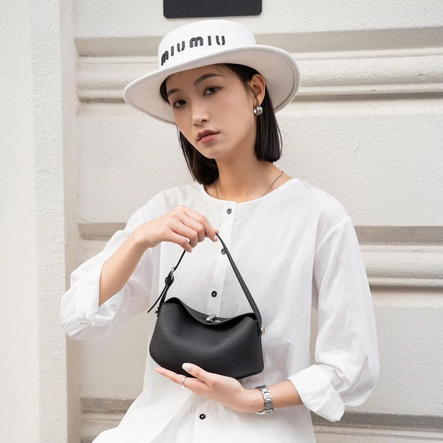 Soft Vegan Leather Hobo Bag,Small Crossbody Purses with Detachable Strap,cowhide handbag.purse