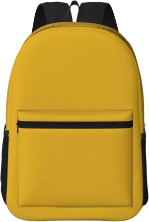 Solid color gold Travel Laptop Backpack, 17 Inch Backpack for Men and Women, Work, Leisure, College, High School Backpack,