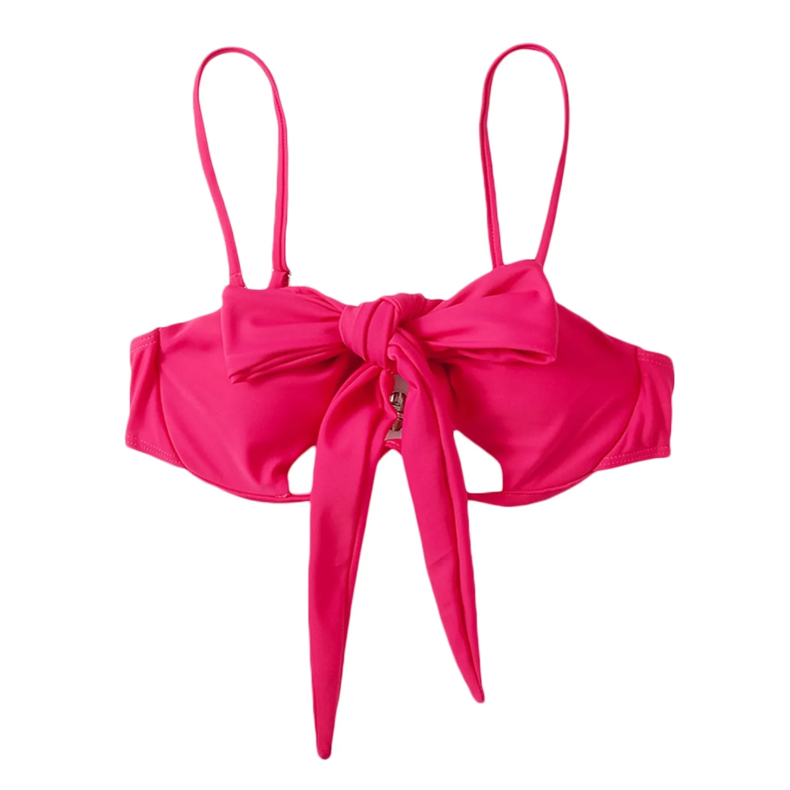 Solid Color Sexy Swimsuit Adult Female Multifunctional Detachable Shoulder Strap Sexy Halter Swimsuit top