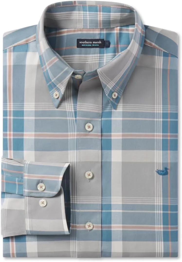 Southern Marsh Bedford Plaid Dress Shirt
