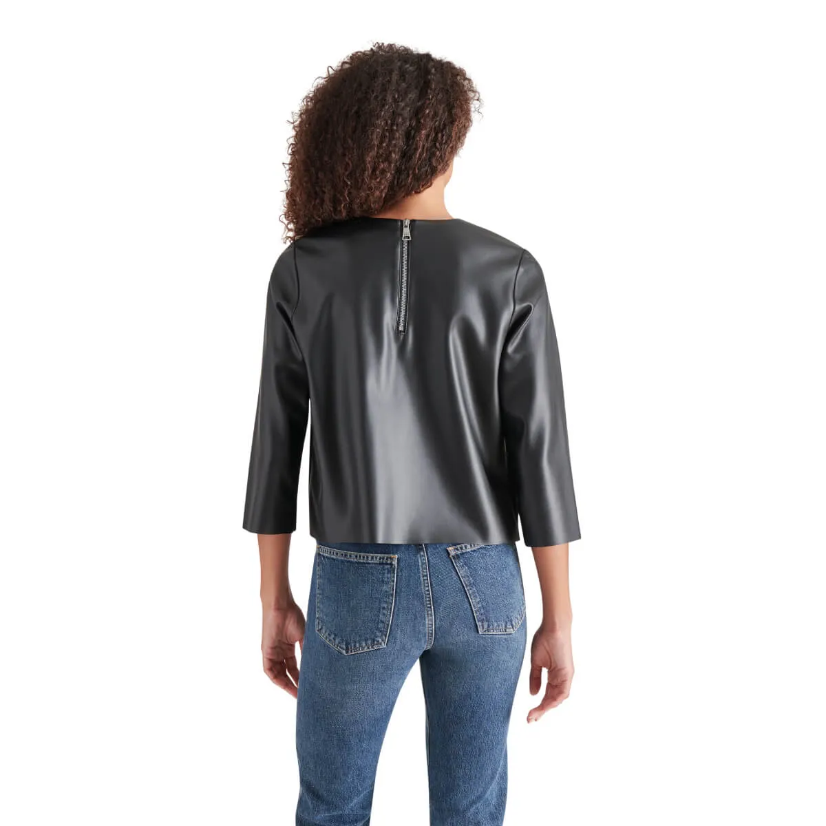 Steve Madden Faux Leather Top