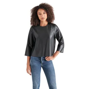 Steve Madden Faux Leather Top