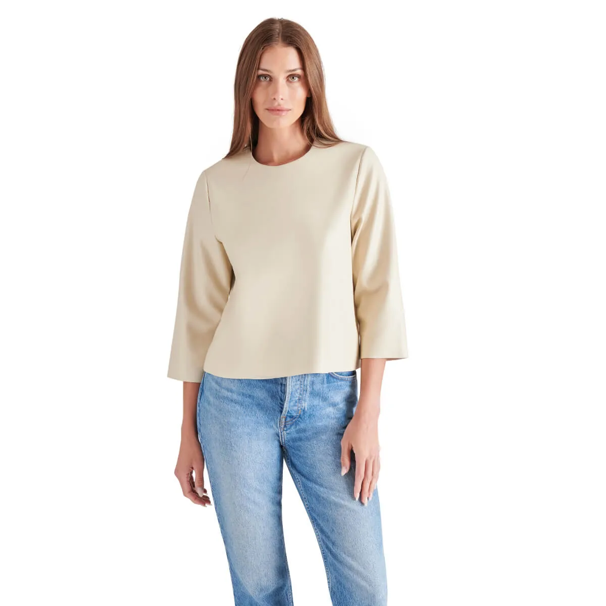 Steve Madden Faux Leather Top