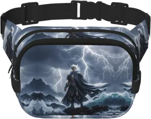 Storm Whisper Print Crossbody Waist Bag, Adjustable Everywhere Fanny Packs for Men&Women/Traveling/Outdoors/Hiking