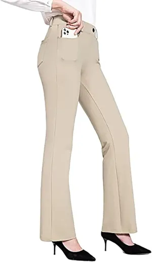 Straight Trousers for Women Women's Warm Yoga Pants High Waist Buttocks Nude Stretch Straight Leg Solid Color Pants