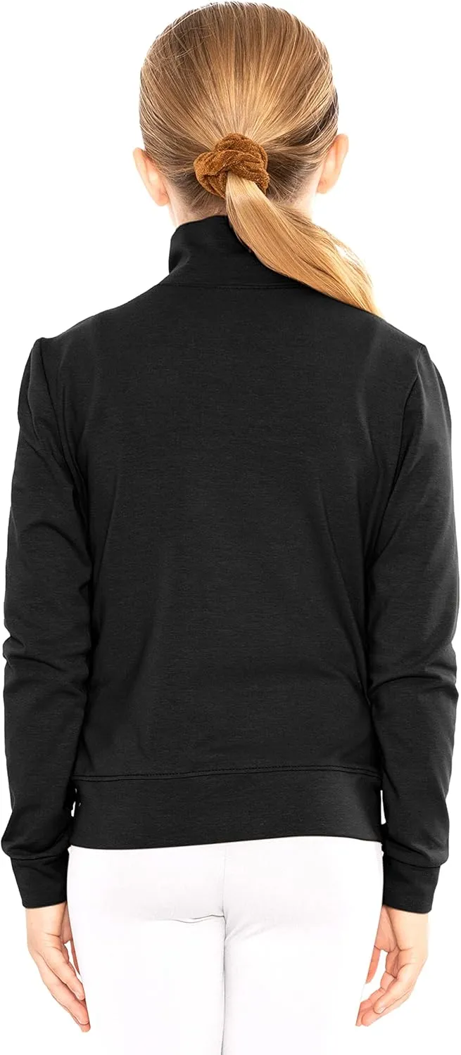 STRETCH IS COMFORT Girl's and Women's Dance Cheer Cotton Warm Up Jacket