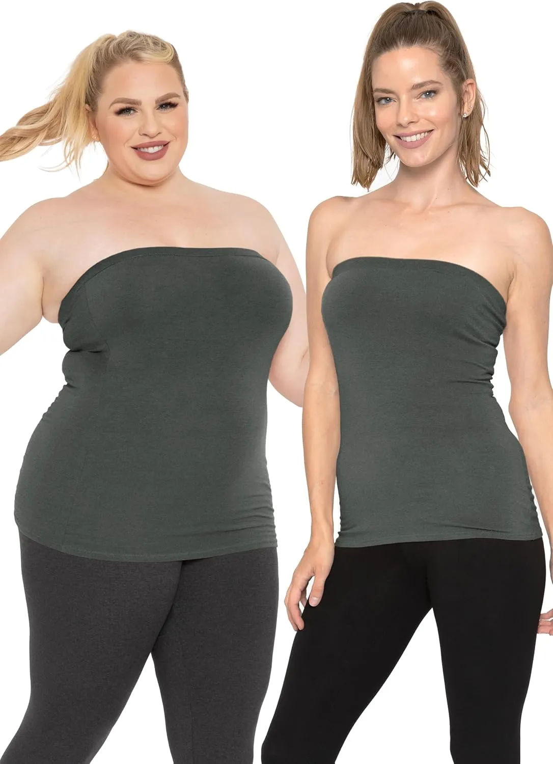 STRETCH IS COMFORT Women's & Plus Mid and Long Length Tube Top | X Small - 5X