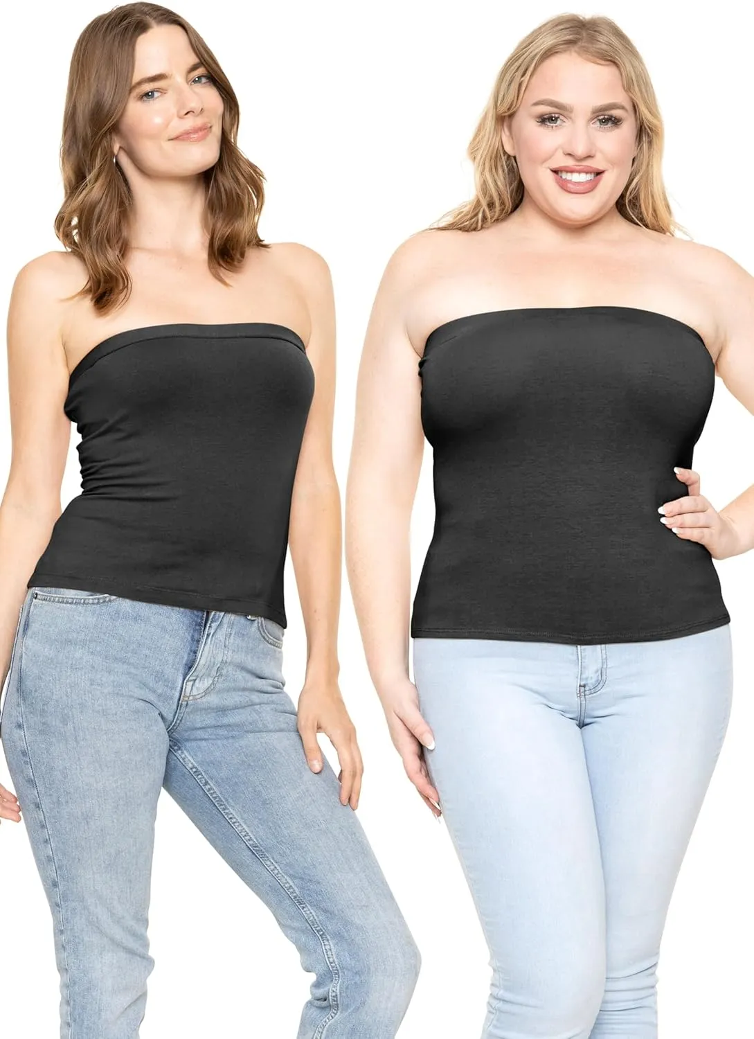 STRETCH IS COMFORT Women's & Plus Mid and Long Length Tube Top | X Small - 5X