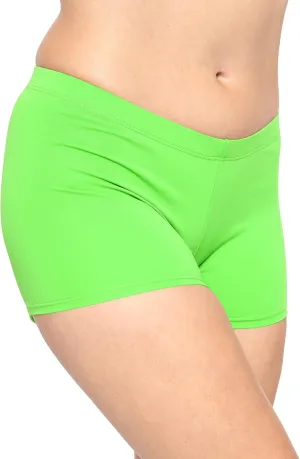 STRETCH IS COMFORT Women's and Plus Size Nylon Booty Shorts | S-3X