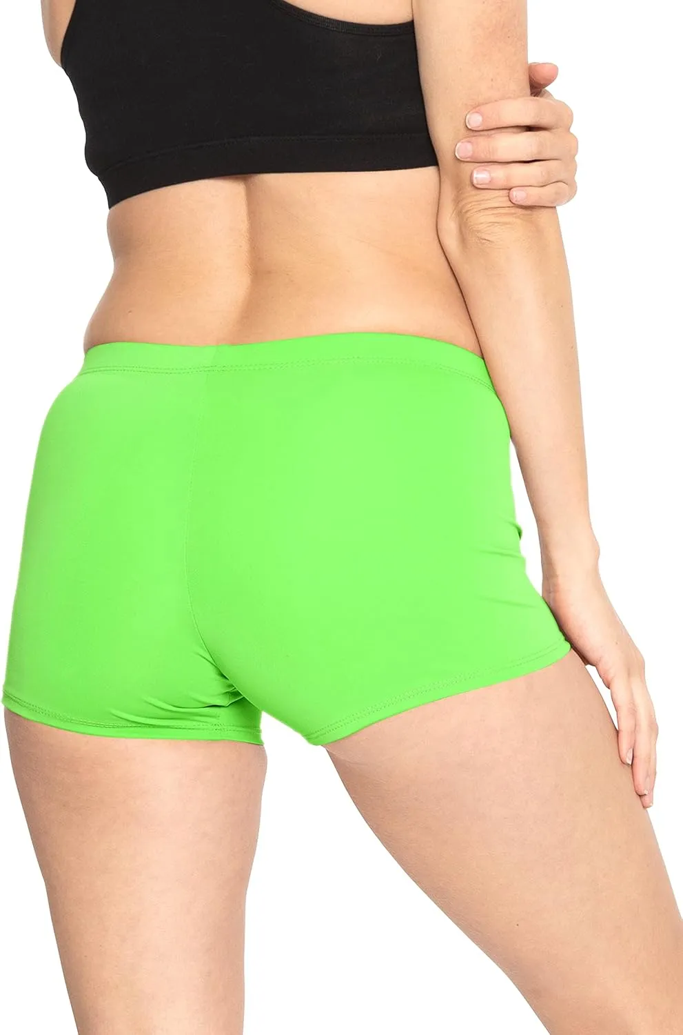 STRETCH IS COMFORT Women's and Plus Size Nylon Booty Shorts | S-3X