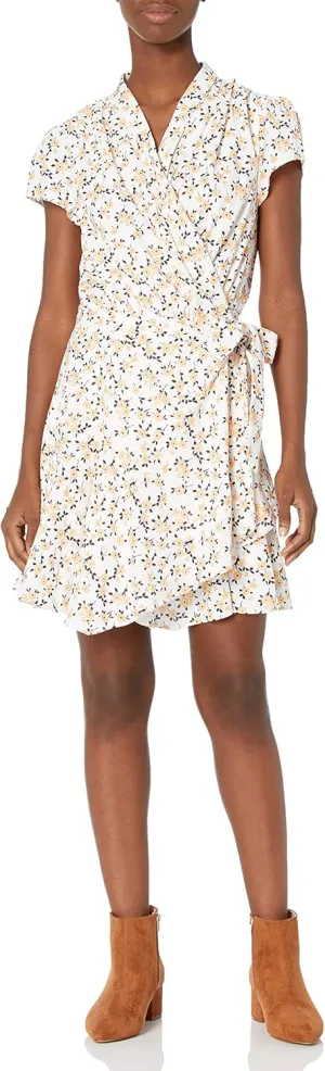 Sugar Lips Women's Sunday Floral Mini Wrap Dress