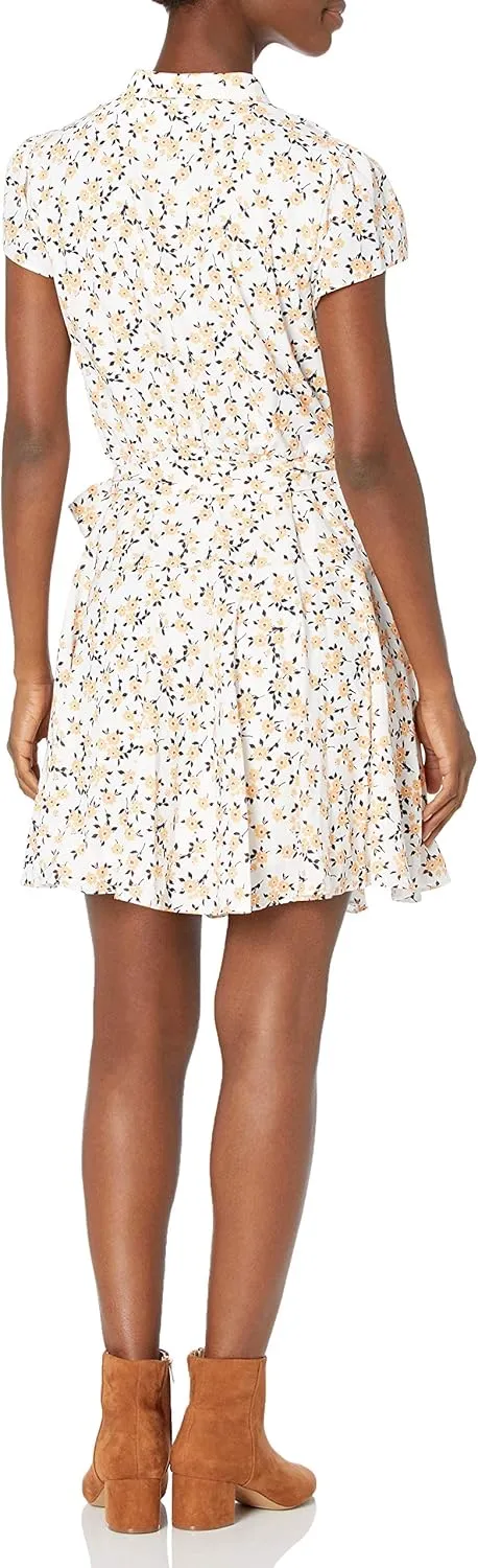 Sugar Lips Women's Sunday Floral Mini Wrap Dress