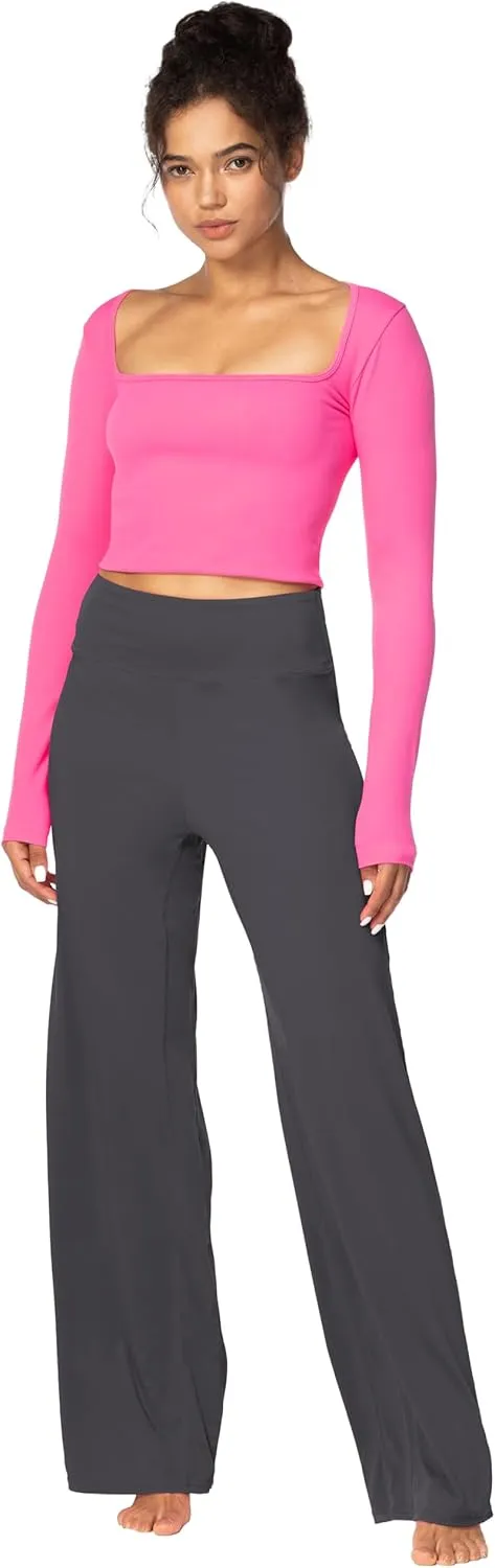 Sunzel Yoga Pants for Women Straight Wide Leg High Waisted Lounge Pants