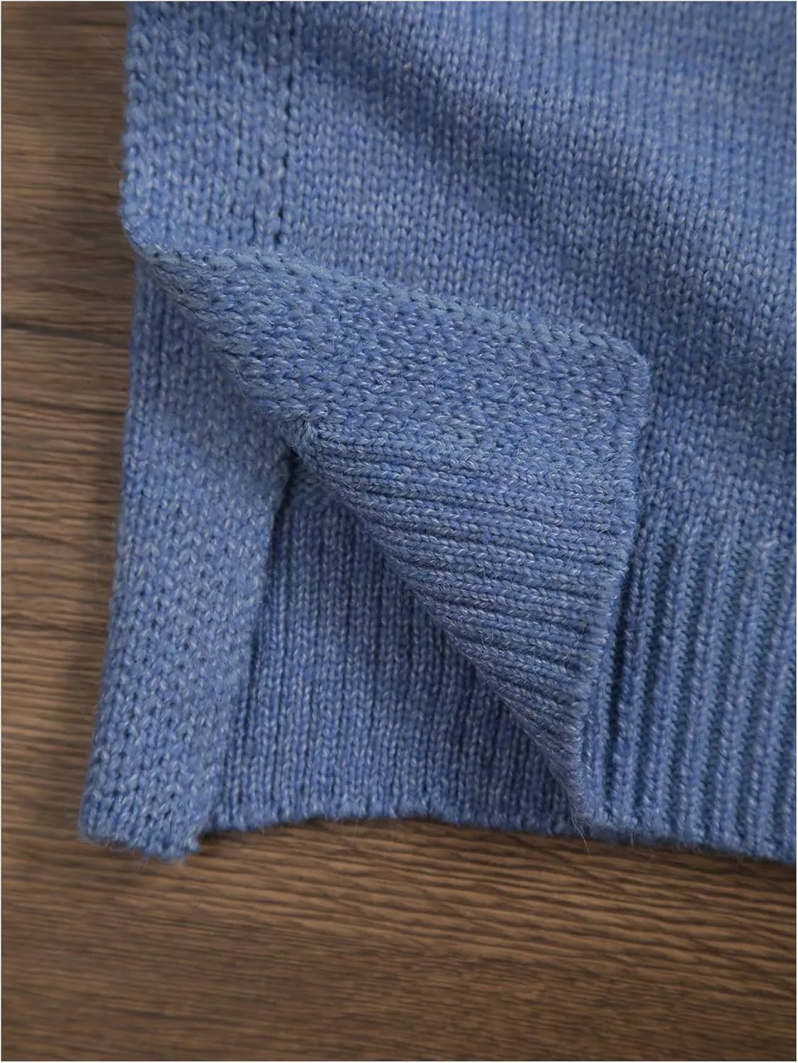 SweatyRocks Girl's Button Split Side Sweater Vest Crew Neck Sleeveless Knit Vest Tops