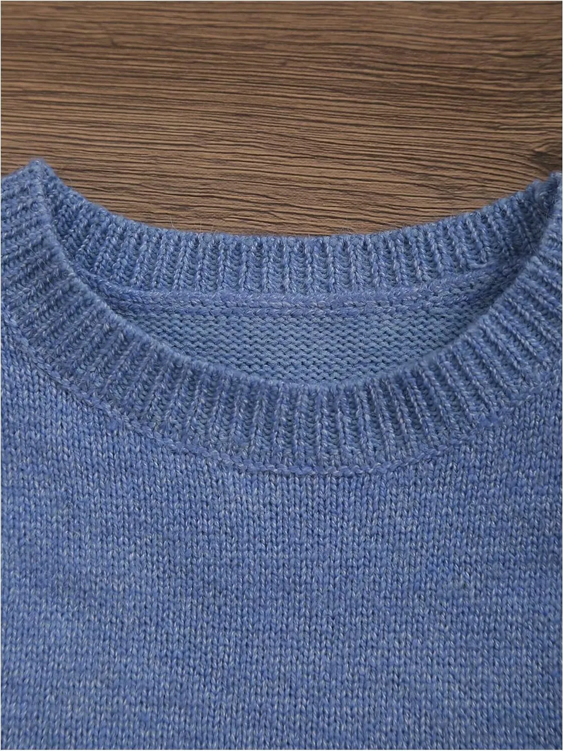 SweatyRocks Girl's Button Split Side Sweater Vest Crew Neck Sleeveless Knit Vest Tops