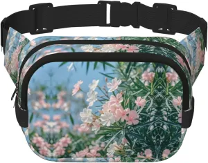 Sweet Blossom Print Crossbody Waist Bag, Adjustable Everywhere Fanny Packs for Men&Women/Traveling/Outdoors/Hiking