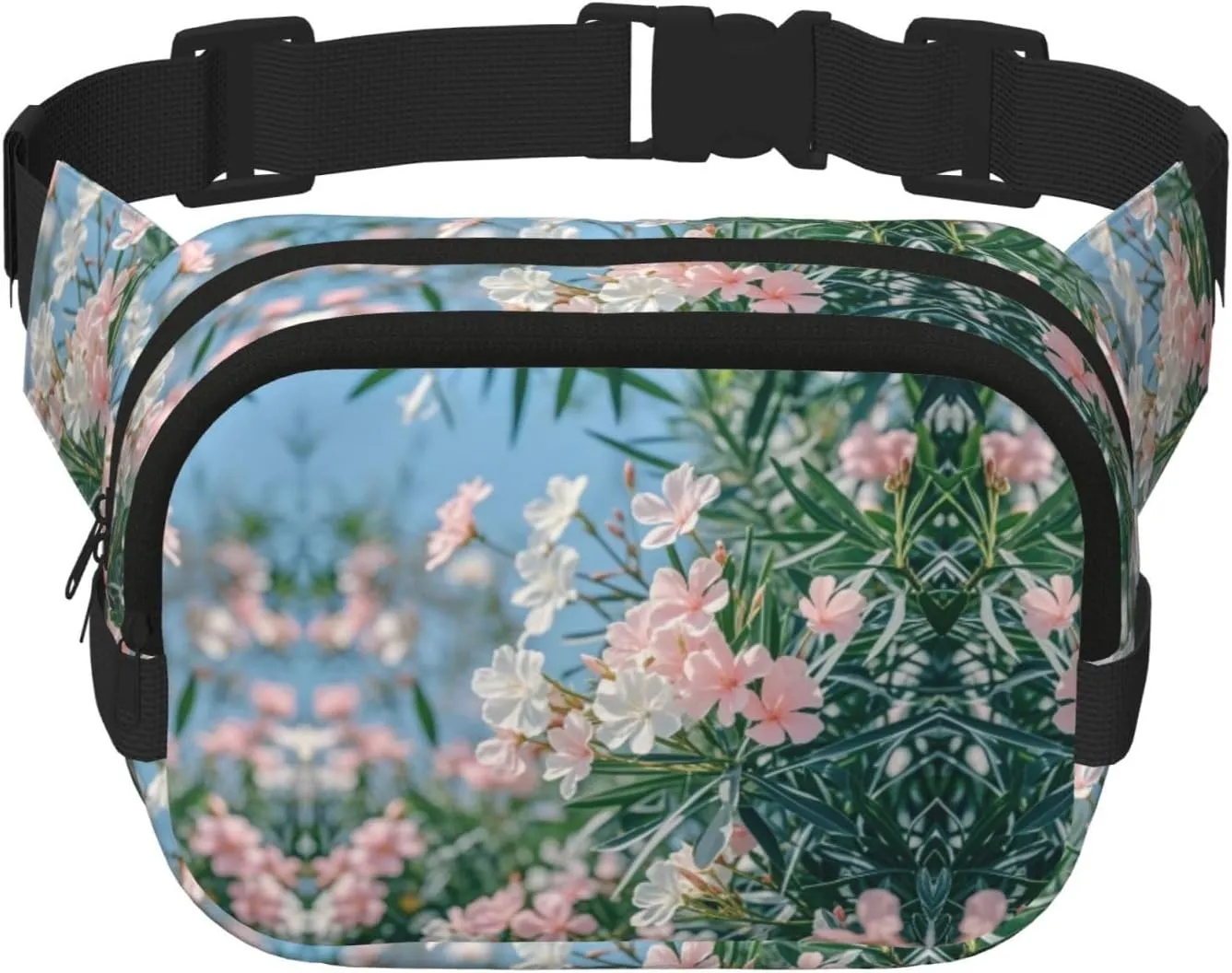 Sweet Blossom Print Crossbody Waist Bag, Adjustable Everywhere Fanny Packs for Men&Women/Traveling/Outdoors/Hiking