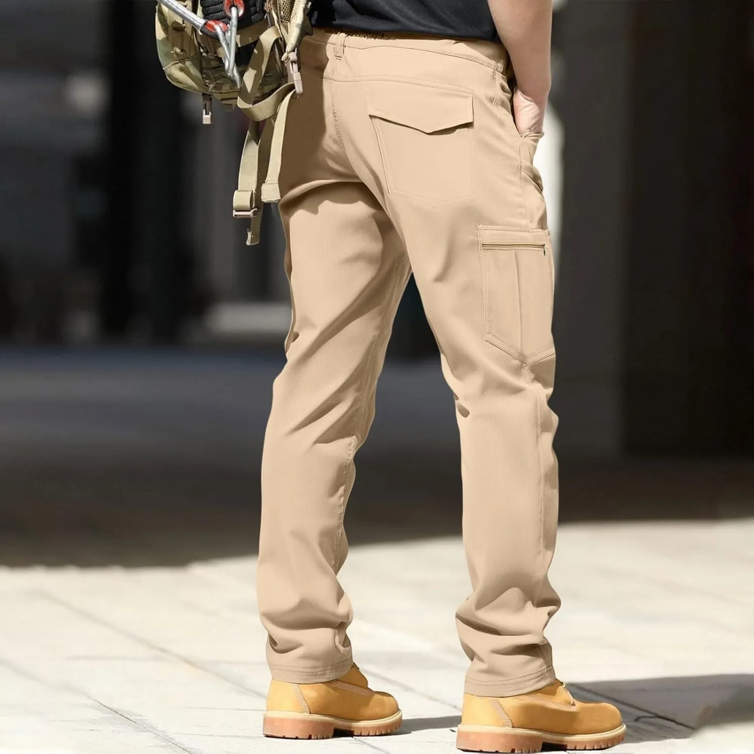 Tactical Cargo Pants for Men Slim Fit Water Resistant Quick Dry Travel Pants Wrinkle Free Work Outdoor Hiking Trousers