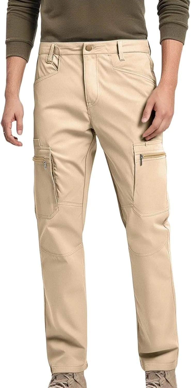 Tactical Cargo Pants for Men Slim Fit Water Resistant Quick Dry Travel Pants Wrinkle Free Work Outdoor Hiking Trousers