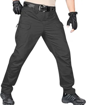 Tactical Pants for Men Stretch Resistant Hiking Cargo Pants Multi-Pockets Stretch Waterproof Quick Dry Work Joggers