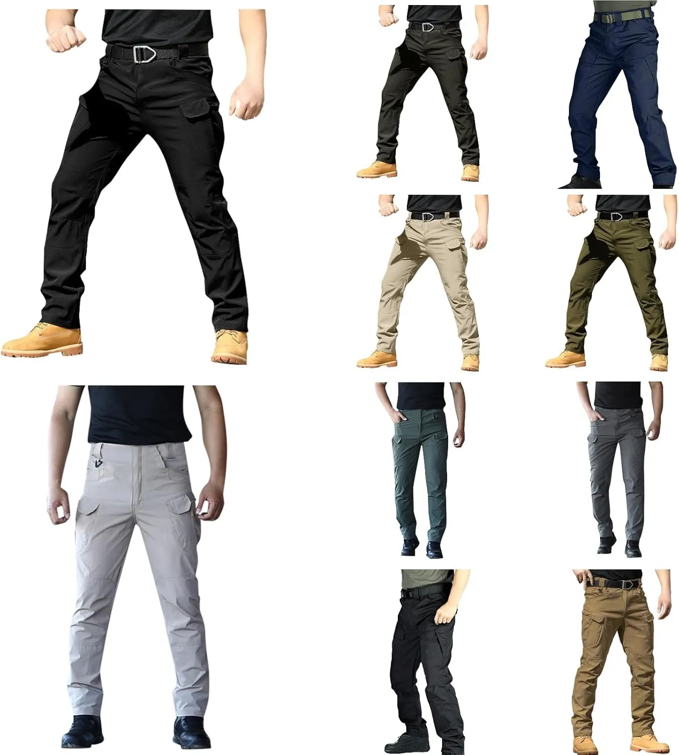 Tactical Pants for Men Water Resistant Hiking Cargo Pants Stretch Waterproof Quick Dry Outdoor Work Trousers Sweatpants