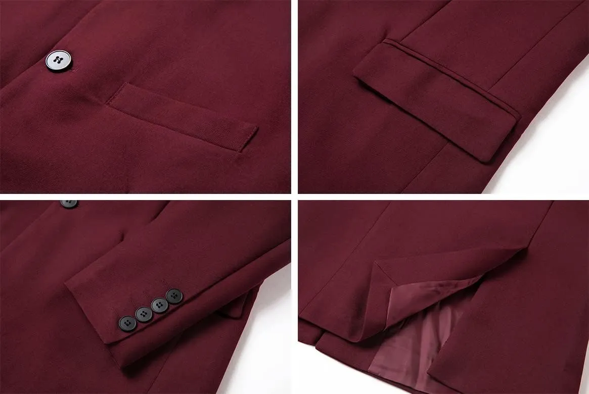 THWEI Mens Casual Suit Blazer Jackets Stand Collar Business Sport Coats