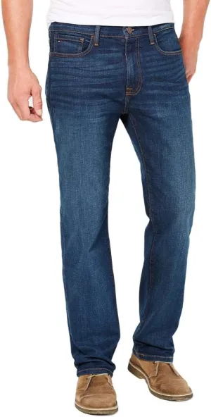 Tommy Hilfiger mens Thd Relaxed Fit Jeans, Dark Wash, 36W x 32L US