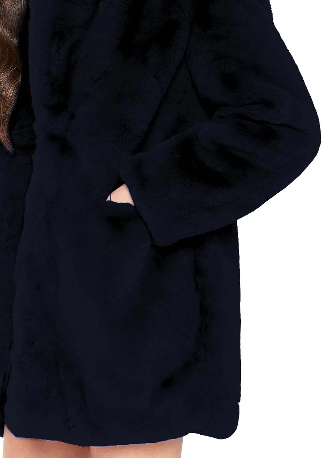 TOPONSKY Womens Winter Warm Lapel Faux Fur With Inner Lining & Buttons Coats