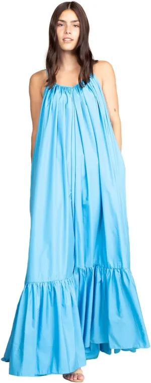 Tov Elegance A-Line Spaghetti Strap Flowy Maxi Rideau Dress