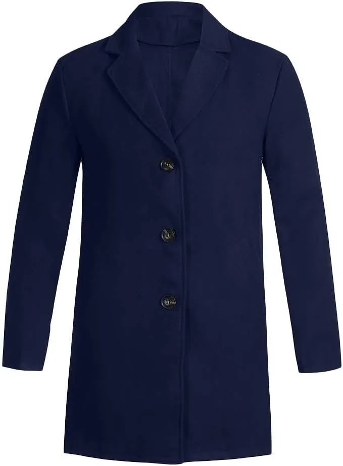 Trench Coat Men Men's Wool Trench Coat Long Premium Top Coat Overcoat Winter Business Suit
